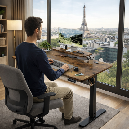 Bureau à élévation électrique