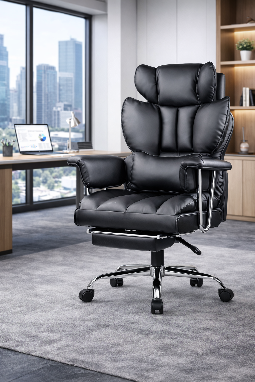 Siège de bureau avec repose jambes