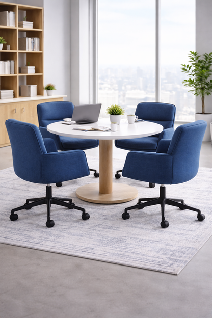 Chaise de bureau confortable bleu