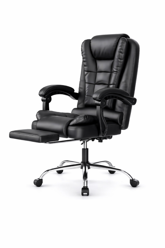 Chaise de bureau en cuir ergonomique